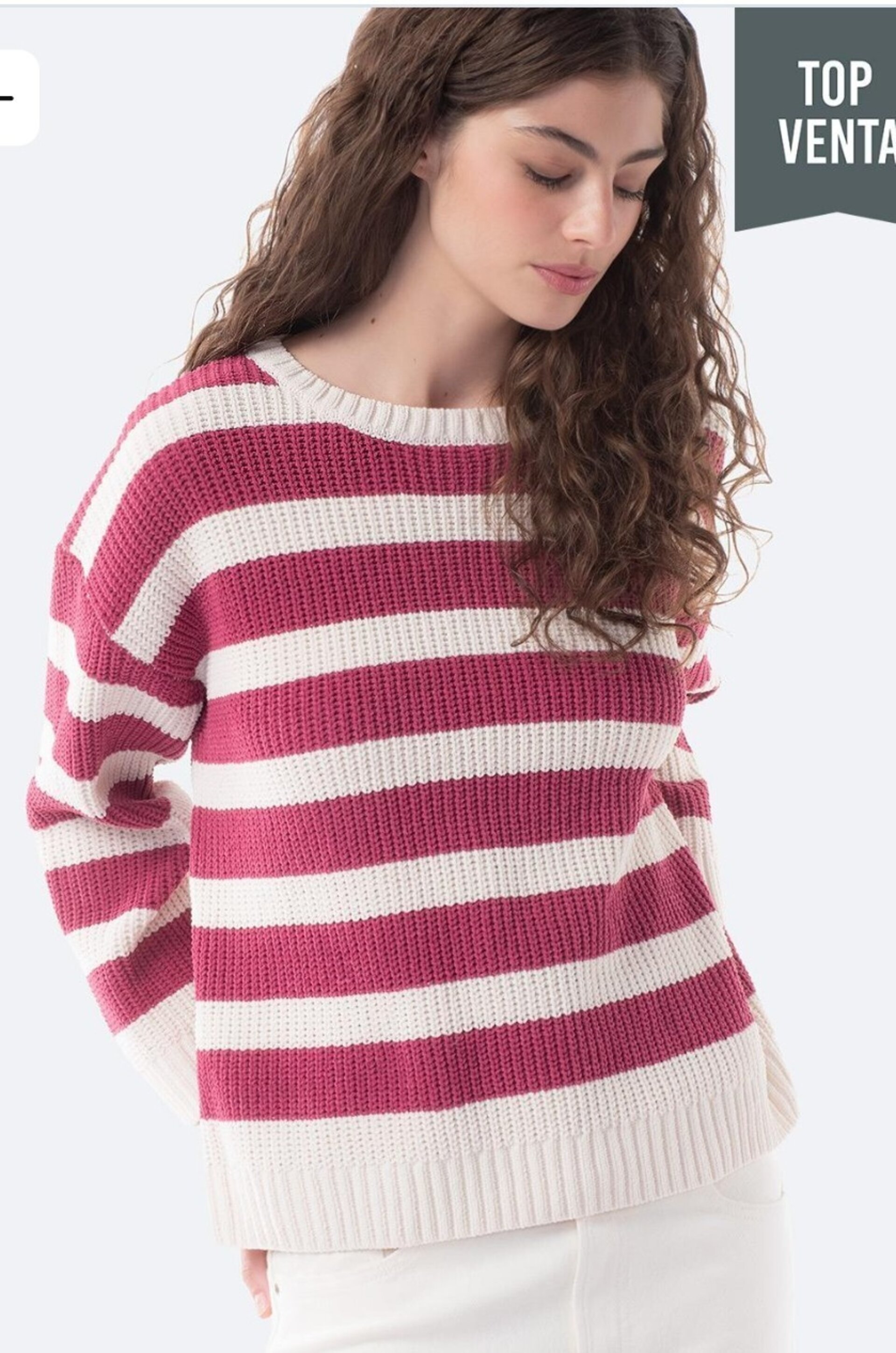 Jersey de cuello redondo y manga larga de Mujer u - 3